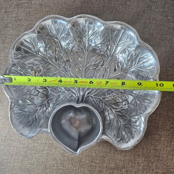 Wilton Armetale Radish and Cabbage Motif Vegetable Chip and Dip Serving Dish - Picture 12 of 12